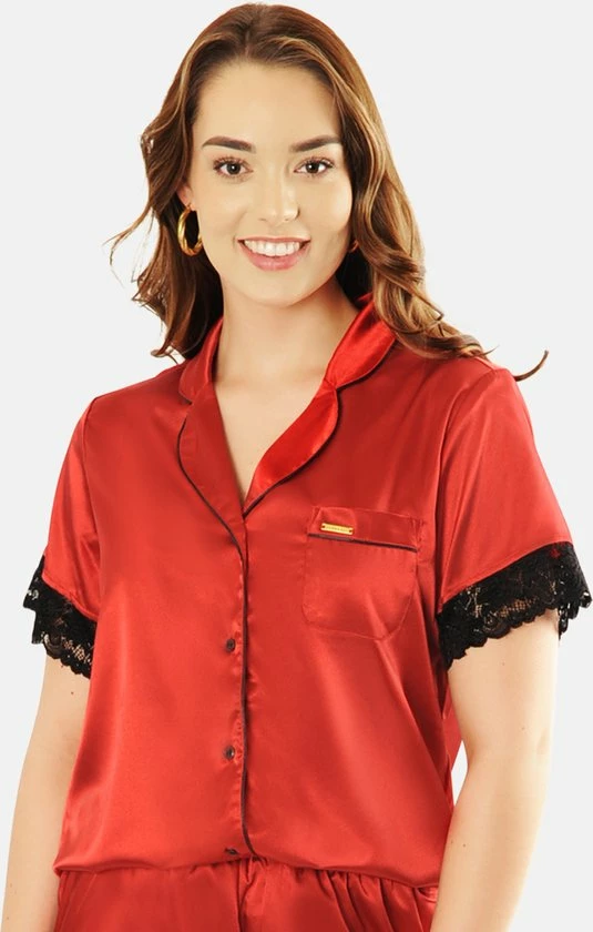 Gloednieuw ⨠Sapph Valery Pyjama Top + Short 𧨠4 Gloednieuw ⨠Sapph Valery Pyjama Top + Short 𧨠- Afbeelding 2