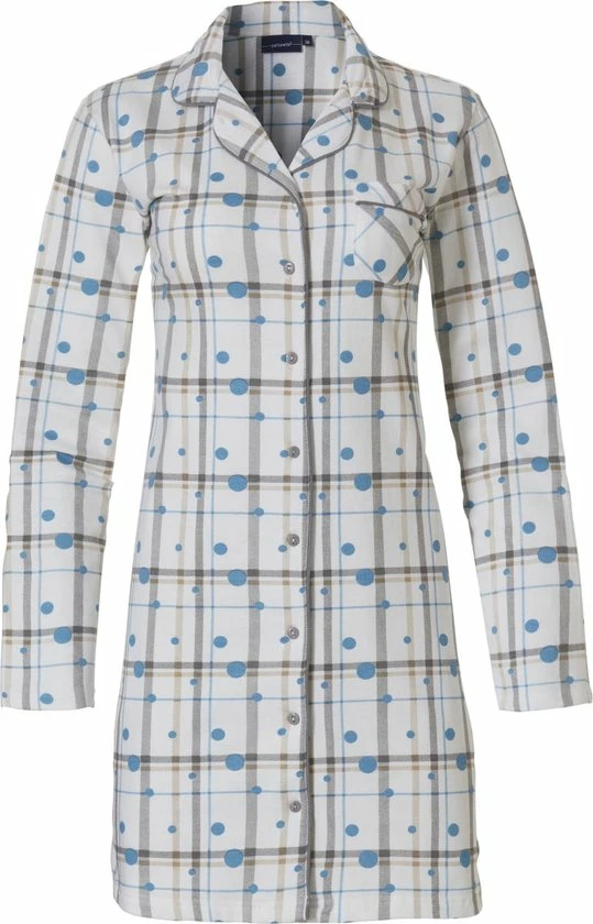Groothandel βοΈ Pastunette Dames Nachthemd - Snow Dots/stripe - 95cm - 42 - Creme π 4 Groothandel βοΈ Pastunette Dames Nachthemd - Snow Dots/stripe - 95cm - 42 - Creme π - Afbeelding 2