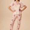 Beste deal 🎁 Merkloos Suwen- Dames Pyjama Set -Homewear -Satijn- Korte Mouwen Oudroze Maat M 🔔 -Pyjama-s-dames Winkel 546x840 1