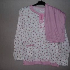 Aanbiedingen 🌟 Dames Pyjama Fine 👩 Woman Katoen Met Polyester Roze XXXL 🛒