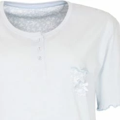 Promo ✔️ Tenderness Dames Shortama Licht Blauw TESAD1001A - Maten: XL 🎁 -Pyjama-s-dames Winkel 550x494