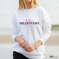 Beste Pirce 🎁 Merkloos Dames Sweater | Millionaire Wit Maat L 🥰