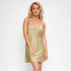 Goedkoopste 🔔 LingaDore - Satin Chemise Gray-Green - Maat XL - Grijs Groen - Dames - Nachtjurk - Nachthemd - Nachtjapon 😍 -Pyjama-s-dames Winkel 550x550 90