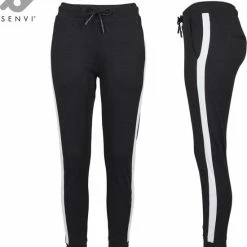 Flash-uitverkoop 👍 Senvi Ladies Trendy Joggingbroek - 3XL - Witte Streep 😀 -Pyjama-s-dames Winkel 550x583