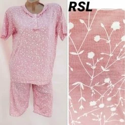 Begroting 🔥 Merkloos Dames Pyjama Set Met 3 Kwart Broek M 36-38 Lichtroze 🔔 -Pyjama-s-dames Winkel 550x595 6