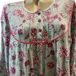 Goedkoopste 👍 Merkloos Dames Lange Nachthemd Met Lange Mouwen L Grijs - Paars 🧨 -Pyjama-s-dames Winkel 550x660 15