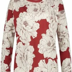 Goedkoopste 🎁 CYELL Wild Roses Pyjamatop Lange Mouwen Wit/Rood Maat 38 (M) 🥰