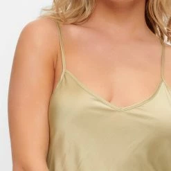 Goedkoopste 🔔 LingaDore - Satin Chemise Gray-Green - Maat XL - Grijs Groen - Dames - Nachtjurk - Nachthemd - Nachtjapon 😍 -Pyjama-s-dames Winkel 550x676