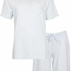 Promo ✔️ Tenderness Dames Shortama Licht Blauw TESAD1001A - Maten: XL 🎁