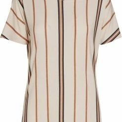 Uitgang ⭐ ESSENZA Ellen Meryl Top Korte Mouw Vanilla - L 🥰