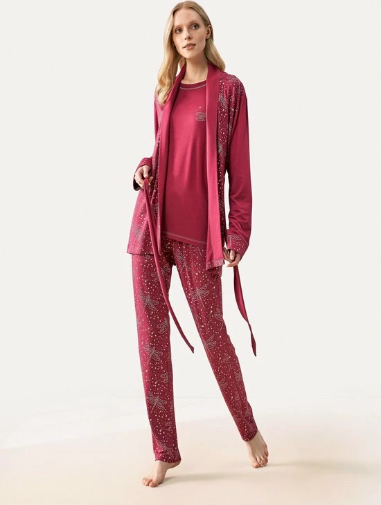 Begroting β€οΈ Feyza - 3 Delige Pyjama Set Voor Dames, Lange Mouwen, Kastanjebruin - S π 3 Begroting β€οΈ Feyza - 3 Delige Pyjama Set Voor Dames, Lange Mouwen, Kastanjebruin - S π