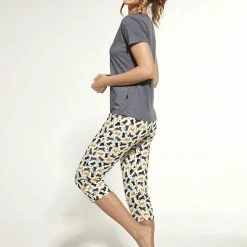 Korting ✔️ Cornette Katoenen Pyjama Dames Volwassenen | Korte Mouw Korte & 7/8 Lange Broek | Pyama Dames Volwassenen | Love Cats 497/196 S 😉 -Pyjama-s-dames Winkel 550x733 49