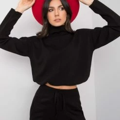 Goedkoop 🧨 Merkloos Zwarte Gebreide Dames Comfy Huispak One Size 🧨 -Pyjama-s-dames Winkel 550x733 64