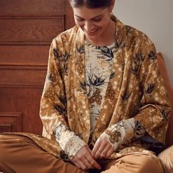 Flash-uitverkoop ❤️ ESSENZA Nina Uni Lange Broek Cashew - S ❤️ -Pyjama-s-dames Winkel 550x733 71