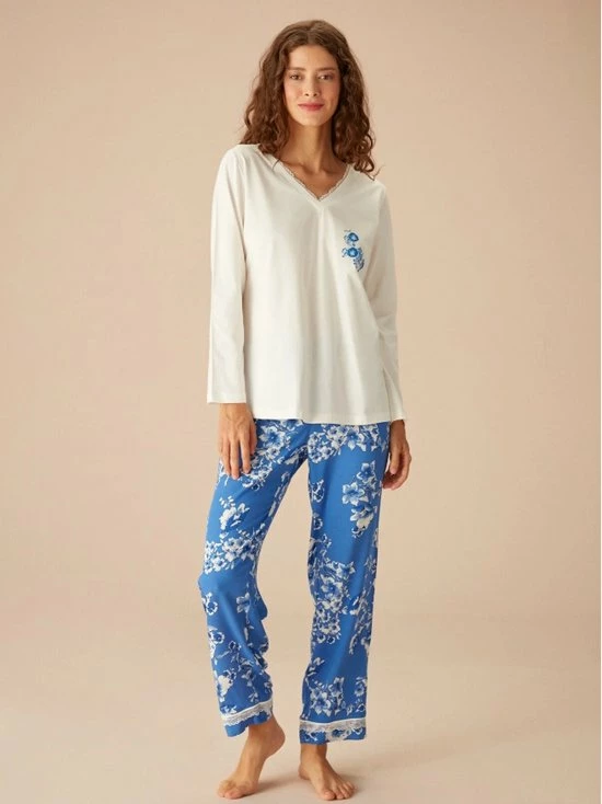 Hete verkoop π Merkloos Suwen- Dames Pyjama Set - Homewear -Satijn Blauw/Wit Maat L β€οΈ 3 Hete verkoop π Merkloos Suwen- Dames Pyjama Set - Homewear -Satijn Blauw/Wit Maat L β€οΈ