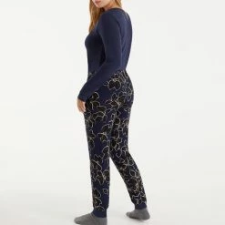 Korting ✨ Promise - Pyjama Set Goodness - Maat XL - Blauw - Maat XL - Blauw - Dames 🤩 -Pyjama-s-dames Winkel 550x745