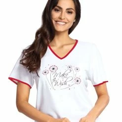 Aanbiedingen 🔔 Comtessa Dames Nachthemd 'Make A Wish' White 🔥 -Pyjama-s-dames Winkel 550x756 1