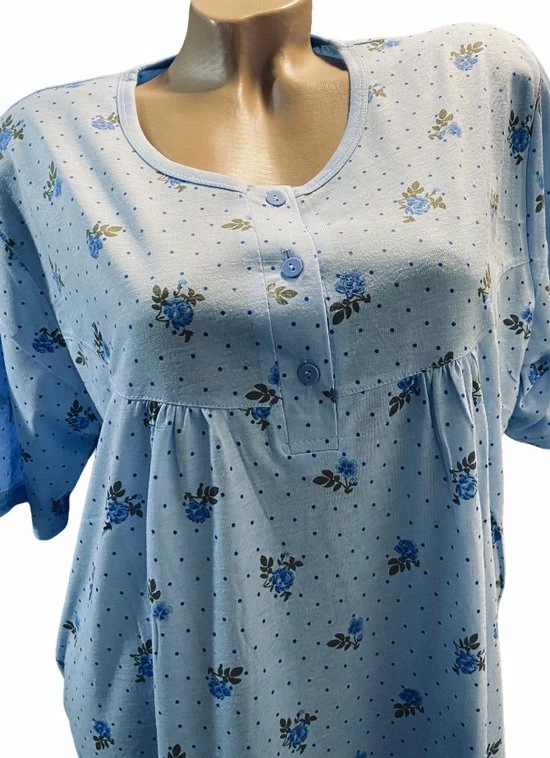 Hete verkoop π Merkloos Dames Katoenen Nachthemd Korte Mouw M Blauw 𧨠4 Hete verkoop π Merkloos Dames Katoenen Nachthemd Korte Mouw M Blauw 𧨠- Afbeelding 2