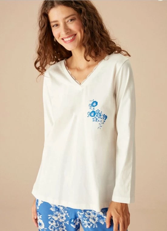 Hete verkoop π Merkloos Suwen- Dames Pyjama Set - Homewear -Satijn Blauw/Wit Maat L β€οΈ 4 Hete verkoop π Merkloos Suwen- Dames Pyjama Set - Homewear -Satijn Blauw/Wit Maat L β€οΈ - Afbeelding 2