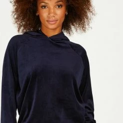 Gloednieuw 🧨 Hunkemöller Dames Nachtmode Top Velours - Blauw - Maat M ❤️ -Pyjama-s-dames Winkel 550x763