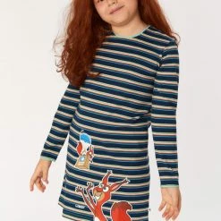 Goedkoopste 🎁 Woody Slaapkleed Meisjes/dames - Multicolor Gestreept - Eekhoorn - 222-1-POL-S/911 - Maat S 🤩 -Pyjama-s-dames Winkel 550x775 2