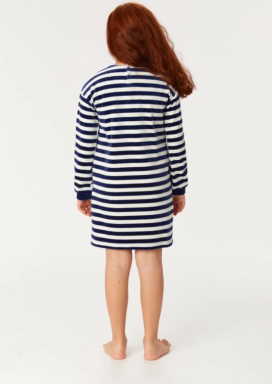 Korting 😉 Woody Slaapkleed Velours Meisjes/dames - Donkerblauw-wit Gestreept - Schaap - 222-1-NIL-V/928 - Maat S 👏 7 Korting 😉 Woody Slaapkleed Velours Meisjes/dames - Donkerblauw-wit Gestreept - Schaap - 222-1-NIL-V/928 - Maat S 👏 - Afbeelding 5