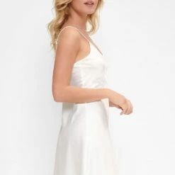 Hete verkoop 🌟 LingaDore - Satin Chemise Ivoor - Maat L - Wit - Dames - Nachtjurk - Nachthemd - Nachtjapon ⌛ -Pyjama-s-dames Winkel 550x783