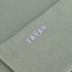 Uitgang ⭐ Xavah Rib-top-lange-mouw-kaki-groen 🎁 -Pyjama-s-dames Winkel 550x785 3