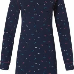 Beste Verkoop 🥰 Rebelle Blauw Katoenen Nachthemd Botjes 😉