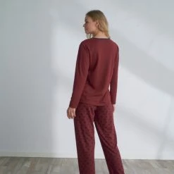 Groothandel 👏 Pijadore - Grote Maten Dames Pyjama Set, Lange Mouwen - 2XL 🎉 -Pyjama-s-dames Winkel 550x794 37