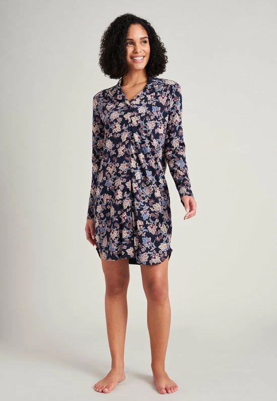 Gloednieuw π Schiesser Feminine Floral Comfort Fit Vrouwen Nachthemd - Donkerblauw - Maat 44 𧨠7 Gloednieuw π Schiesser Feminine Floral Comfort Fit Vrouwen Nachthemd - Donkerblauw - Maat 44 𧨠- Afbeelding 5