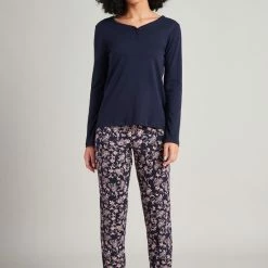 Uitgang ⌛ Schiesser – Sence Of Nostalgia – Pyjama – 175553 – Dark Blue - 46 🎁