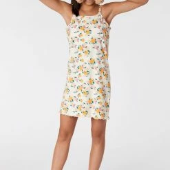 Flash-uitverkoop ๐ Woody Slaapkleed Meisjes/dames - Beige - Perzik All-over Print - 221-2-YDB-Z/973 - Maat M ๐