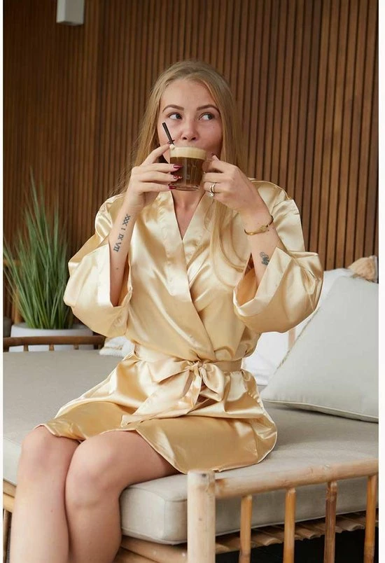 Top 10 π Merkloos Badjas Kimono Satijn Dames -100% Polyester Satijn – Champagne Kleurige Kamerjas - One Size (36-42) π 3 Top 10 π Merkloos Badjas Kimono Satijn Dames -100% Polyester Satijn – Champagne Kleurige Kamerjas - One Size (36-42) π