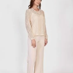 Kopen ❤️ Lords & Lilies Dames Pyjama Beige Beige M 💯 -Pyjama-s-dames Winkel 550x818 2