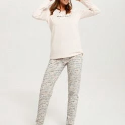 Gloednieuw ❤️ Italian Fashion KARLA Dames Pyjama Lange Mouwen S 🥰