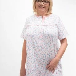 Goedkoopste 🧨 Merkloos Martel Bogna Nachthemd Korte Mouwen- 100% Katoen Wit 3XL 😉 -Pyjama-s-dames Winkel 550x823 7