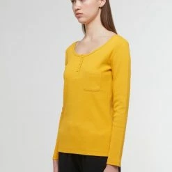 Gloednieuw ✨ Web Blouse 👩 WOMEN BASIC LONG SLEEVE WITH PLACKET 🔥 -Pyjama-s-dames Winkel 550x824 15