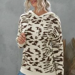 Korting ✔️ Merkloos Sweatshirt Dames - Luipaard Beige - Shivaya - Maat S 😍