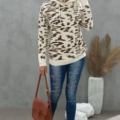 Korting ✔️ Merkloos Sweatshirt Dames - Luipaard Beige - Shivaya - Maat S 😍 -Pyjama-s-dames Winkel 550x824 24