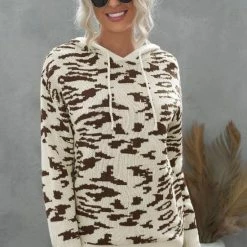 Korting ✔️ Merkloos Sweatshirt Dames - Luipaard Beige - Shivaya - Maat S 😍 -Pyjama-s-dames Winkel 550x824 25