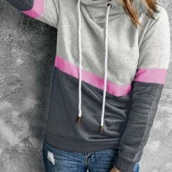 Goedkoopste 🔔 Merkloos Hoodie Trui Dames - Colorblock Grijs - Harlie - Maat XXL/2XL 🔔 -Pyjama-s-dames Winkel 550x824 31