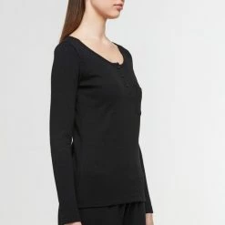 Goedkoopste 😍 Web Blouse 👩 WOMEN BASIC LONG SLEEVE WITH PLACKET 🎉 -Pyjama-s-dames Winkel 550x824 81
