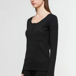 Goedkoopste 😍 Web Blouse 👩 WOMEN BASIC LONG SLEEVE WITH PLACKET 🎉 -Pyjama-s-dames Winkel 550x824 82