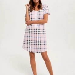 Goedkoop 😉 Italian Fashion Josmi Dames Nachthemd Met Korte Mouwen- Roze XXL 🌟 -Pyjama-s-dames Winkel 550x824 85