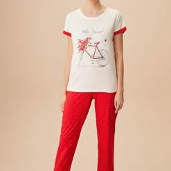 Gloednieuw 🔔 Merkloos Suwen- Katoen Dames Pyjama Set Bloemen Print Maat XL 🎁