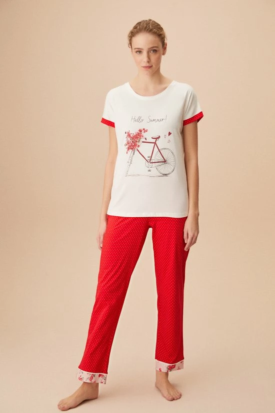 Gloednieuw π Merkloos Suwen- Katoen Dames Pyjama Set Bloemen Print Maat XL π 3 Gloednieuw π Merkloos Suwen- Katoen Dames Pyjama Set Bloemen Print Maat XL π