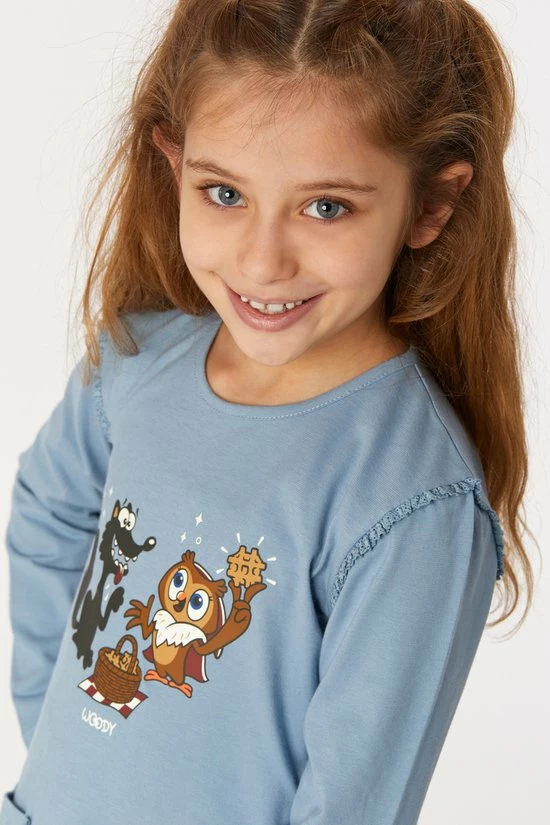 Groothandel β€οΈ Woody Pyjama Meisjes/dames - Denimblauw - Uil - 222-1-PLG-S/819 - Maat S π 4 Groothandel β€οΈ Woody Pyjama Meisjes/dames - Denimblauw - Uil - 222-1-PLG-S/819 - Maat S π - Afbeelding 2