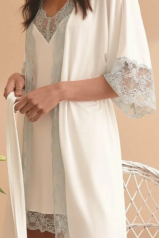 Coupon π Vanilla Night & Day Peignoir Ecru 3447 S/M π 4 Coupon π Vanilla Night & Day Peignoir Ecru 3447 S/M π - Afbeelding 2