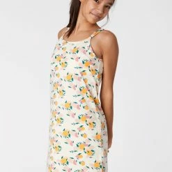 Flash-uitverkoop 🌟 Woody Slaapkleed Meisjes/dames - Beige - Perzik All-over Print - 221-2-YDB-Z/973 - Maat M 🌟 -Pyjama-s-dames Winkel 550x825 161